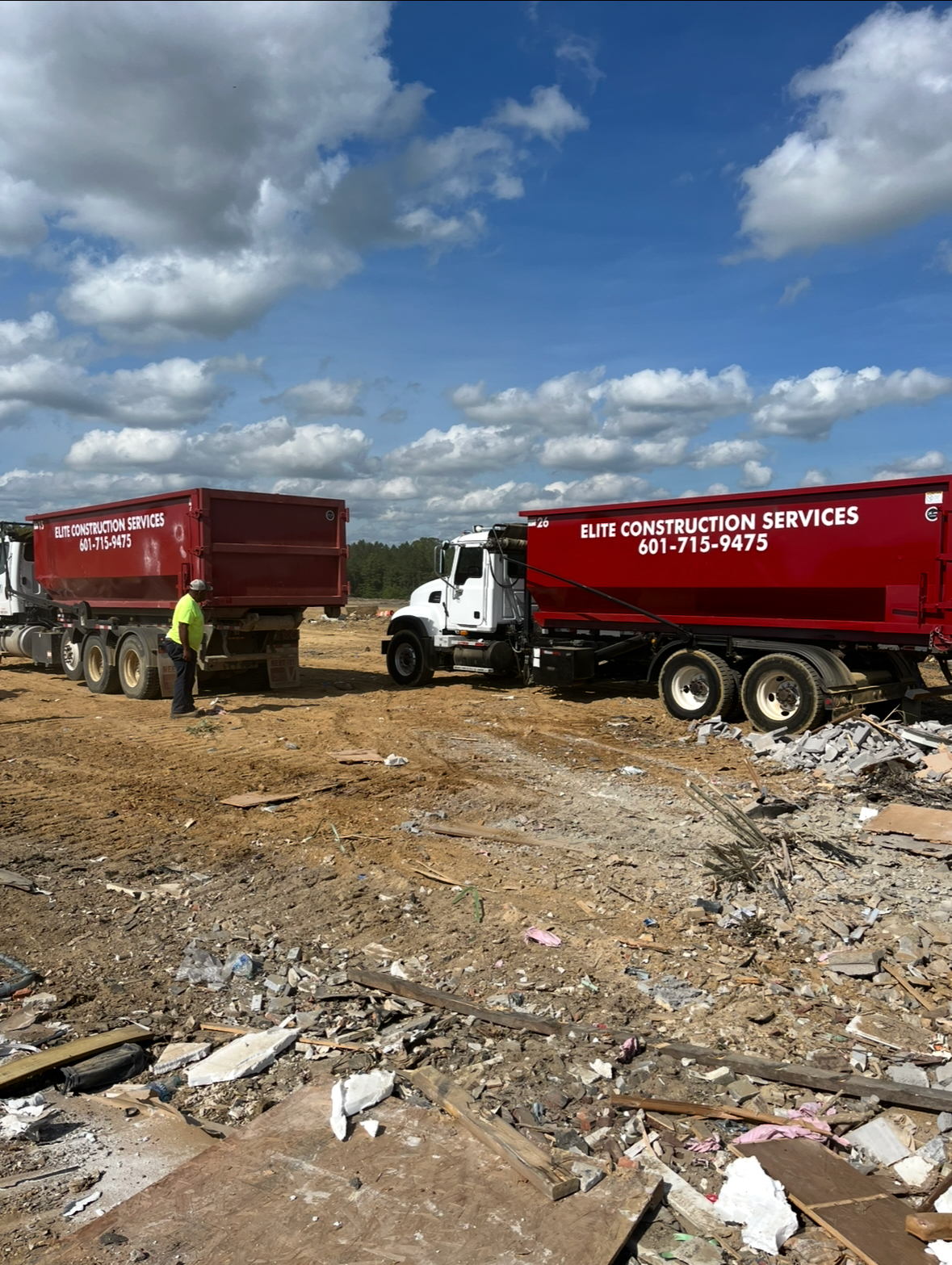 Elite Construction Services demolition and debris removal