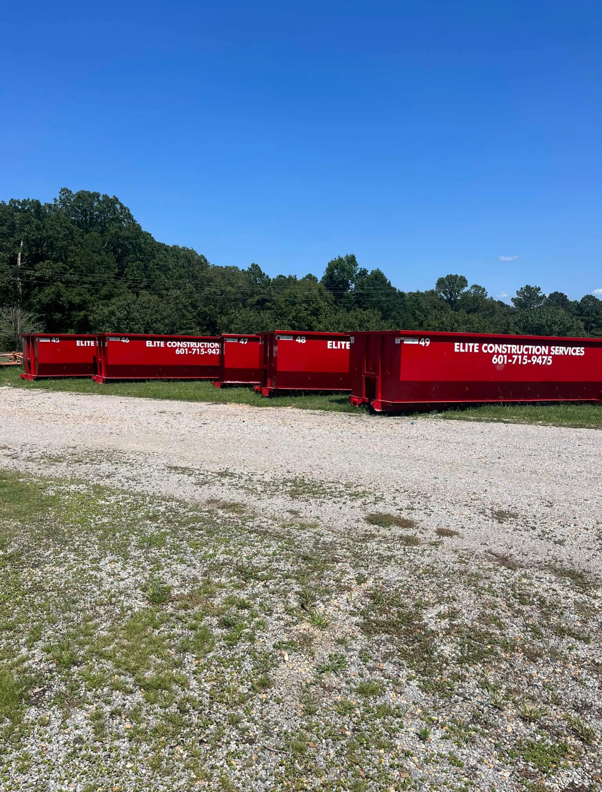 Elite Construction Services roll-off dumpsters
